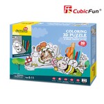 CUBIC FUN PUZZLE 3D HONEYBEE PUZZLE 3D DO KOLOROWANIA