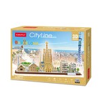 CUBIC FUN PUZZLE 3D CITY LINE BARCELONA-  MC256H
