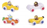 VIKING TOYS WESOŁE AUTKA KRÓLIK, MYSZKA, MAŁPKA, PIESEK MAXI (4 MODELE)