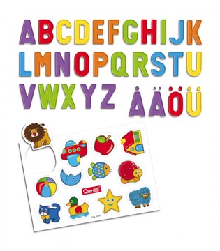 TABLICA MAGNETYCZNA PREMIUM DUŻE LITERY, CYFRY, KSZTAŁTY 124 EL. + 8 EL.
 5