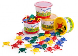 VIKING TOYS GRA ŻABKI PLASTIKOWE PUDEŁKO 16 EL.