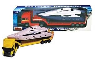 TEAMA TIR LAWETA + JACHT SCANIA 1:48 (3 KOLORY) 3