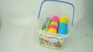 VIKING TOYS NACZYNIA W WIADERKU 8 ZESTAWÓW 48 EL. PASTELOWE KOLORY 2