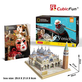 CUBIC FUN PUZZLE 3D NATIONAL GEOGRAPHIC WENECJA PLAC ŚWIĘTEGO MARKA 3
