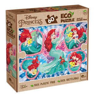 LISCIANI DISNEY PUZZLE EKO DWUSTRONNE MAŁA SYRENKA 60 EL.