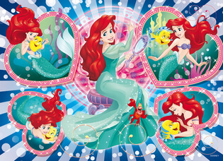 LISCIANI DISNEY PUZZLE EKO DWUSTRONNE MAŁA SYRENKA 60 EL. 2