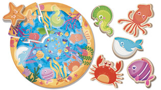 LISCIANI MONTESSORI BABY WOOD PUZZLE ROUND 2