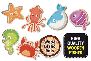 LISCIANI MONTESSORI BABY WOOD PUZZLE ROUND 3