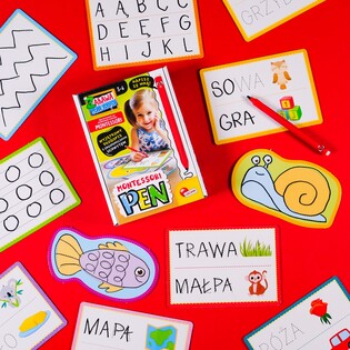 LISCIANI MONTESSORI PEN DŁUGOPIS Z 32 TABLICZKAMI 14