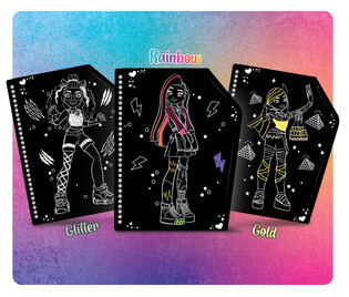 LISCIANI MONSTER HIGH SKETCHBOOK MONSTER HUG SCRATCH REVEAL 3