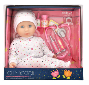 DOLLS WORLD LALKA DOLLY DOCTOR 46 CM