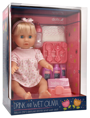 DOLLS WORLD LALKA PIJĄCA I SIKAJĄCA OLIVIA 38 CM 2