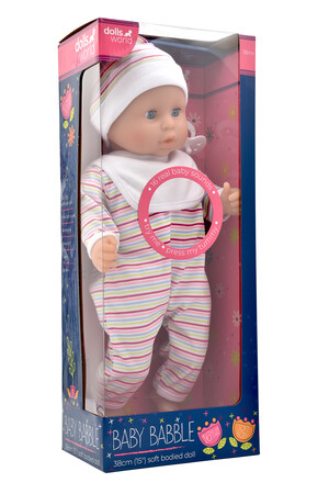 DOLLS WORLD LALKA BABY BABBLE 38 CM 2