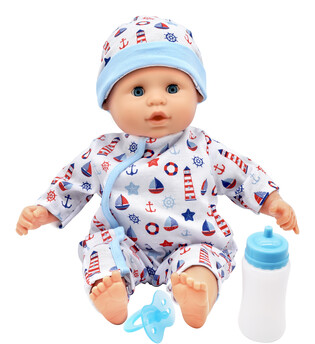 DOLLS WORLD LALKA BABY JOY 38 CM - UBRANKO BIAŁE 2