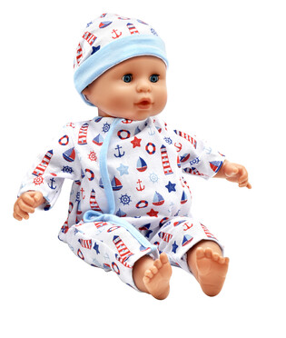 DOLLS WORLD LALKA BABY JOY 38 CM - UBRANKO BIAŁE 3