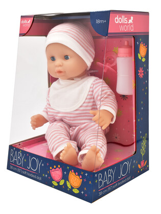 DOLLS WORLD LALKA BABY JOY 38 CM - UBRANKO W PASKI 3