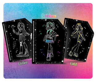 LISCIANI MONSTER HIGH SKETCHBOOK MONSTER SCRATCH REVEAL FOREVER FRIENDS. 3