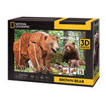 CUBIC FUN PUZZLE 3D NATIONAL GEOGRAPHIC ZAGROŻONE ZWIERZĘTA - NIEDŹWIEDŹ BRUNATNY