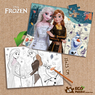 LISCIANI PUZZLE EKO DWUSTRONNE FROZEN 48 EL. 4