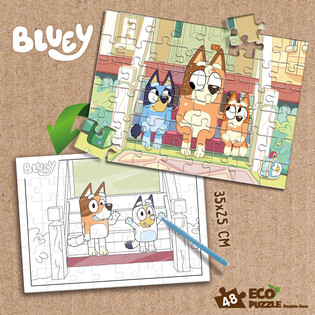 LISCIANI PUZZLE EKO DWUSTRONNE BLUEY 48 EL. 4