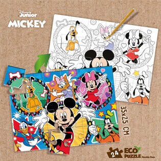 LISCIANI PUZZLE EKO DWUSTRONNE MYSZKA MIKI 24 EL. 4