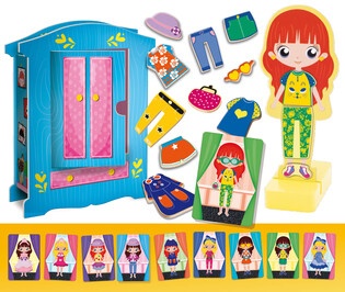 LISCIANI MONTESSORI BABY WOOD MAGNETYCZNA LALKA 2