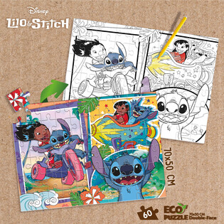 LISCIANI PUZZLE EKO DWUSTRONNE STITCH 60 EL. 4
