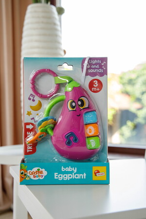 LISCIANI CAROTINA BABY ZABAWKA ELEKTRONICZNA Z GRZECHOTKĄ BAKŁAŻAN 4