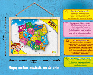 LISCIANI "I"M A GENIUS MAGNETYCZNA MAPA POLSKI 3