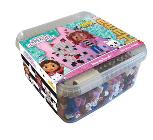 HAMA MAXI KORALIKI I PODSTAWKA W PUDEŁKU KOCI DOMEK GABI