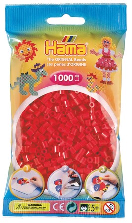 HAMA MIDI 1000 KORALIKÓW W WORECZKU (CZERWONY) 2
