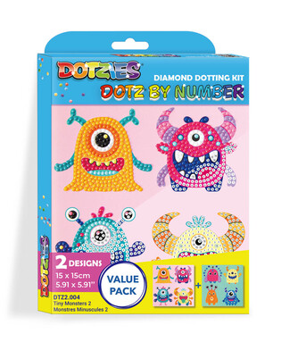 DIAMOND DOTZ DOTZ BY NUMBER TINY MONSTERS 2