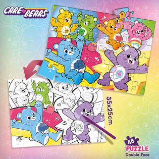 LISCIANI TROSKLIWE MISIE PUZZLE DWUSTRONNE M-PLUS 48 EL. 2