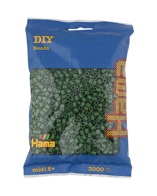 HAMA MIDI CIEMNOZIELONE KORALIKI W WORECZKU (3000)
