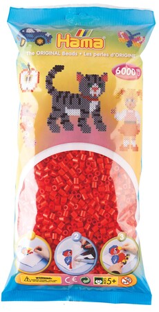 HAMA MIDI CZERWONE KORALIKI W WORECZKU (6000)