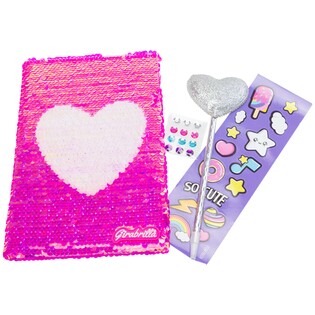 GIRABRILLA KAWAII NOTES ZŁOTY / MAGENTA / RÓŻOWOBIAŁY - MIX
 2