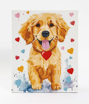 DIAMOND DOTZ ADULTS CANVA PUPPY LOVE