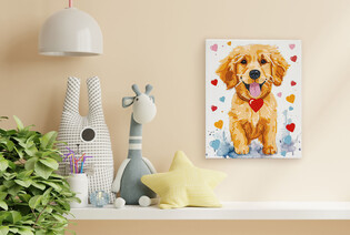 DIAMOND DOTZ ADULTS CANVA PUPPY LOVE 3