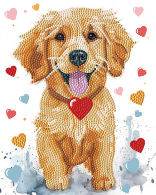DIAMOND DOTZ ADULTS CANVA PUPPY LOVE 4