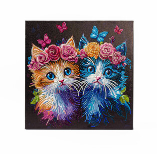 DIAMOND DOTZ ADULTS CANVA FLORAL CROWN KITTENS
