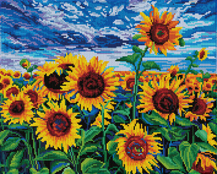 DIAMOND DOTZ ADULTS CANVA LANDSCAPE WITH SUNFLOWERS
 4