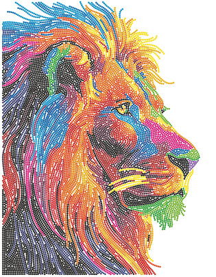 DIAMOND DOTZ ADULTS FLOCKED NEON LUMINOUS PRIDE
