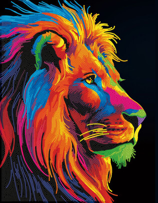 DIAMOND DOTZ ADULTS FLOCKED NEON LUMINOUS PRIDE
 4