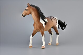 COLLECTA OGIER MUSTANG STALLION BAY PINTOLOOSA - DELUXE SKALA 1:12 5