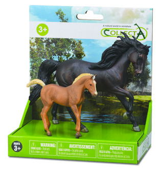 COLLECTA ZESTAW DWÓCH KONI NA PLATFORMIE