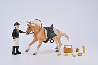 COLLECTA DŻOKEJKA ZAWODOWA Z KONIEM I AKCESORIAMI GROOMERSKIMI W OPAKOWANIU
 2