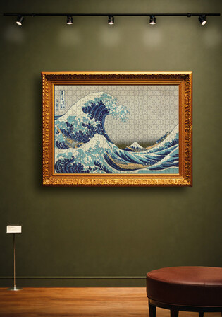 LISCIANI PUZZLE ADULTS I ZESTAW PODARUNKOWY FALA HOKUSAI 500 ELEMENTÓW 4