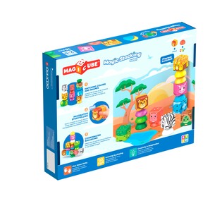 GEOMAG MAGICUBE BLOCKS STACKING SAFARI 16 2